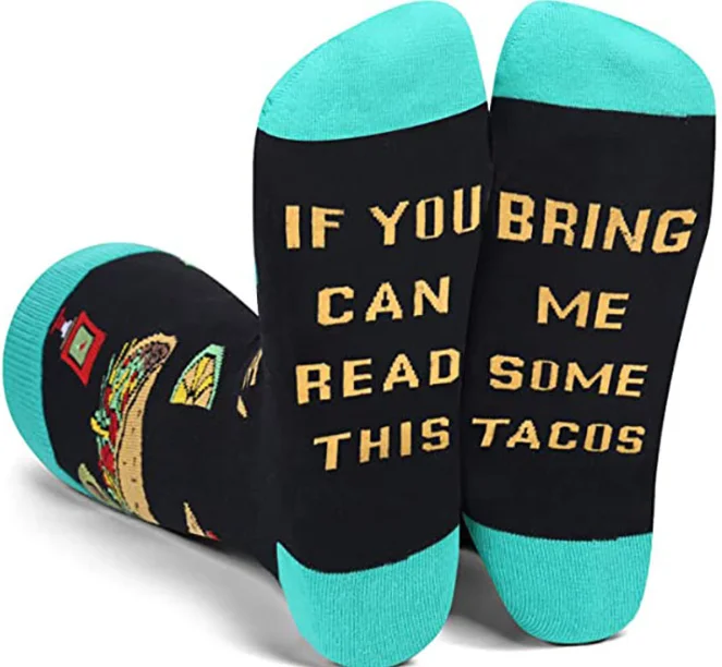 Unisex Funny Saying Crew Socks If You Can Read This Popcorn Sushi Tacos Hosiery
Unisex Funny Saying Crew Socks If You Can Read This Popcorn Sushi Tacos Hosiery