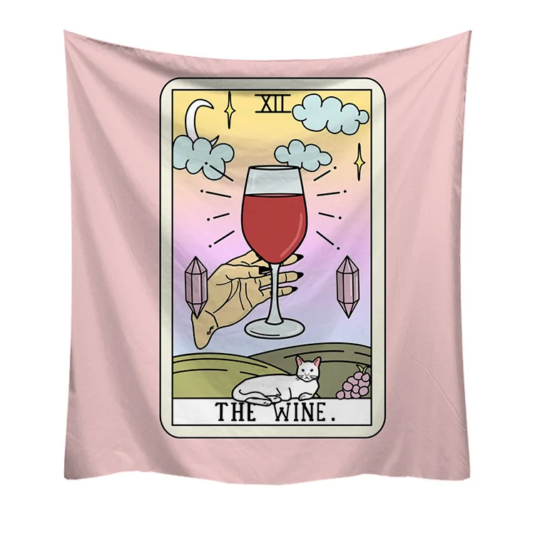 Hot selling polyester multi types divination custom cloth decorative wall Pink tarot tapestry, Colorful
Hot selling polyester multi types divination custom cloth decorative wall Pink tarot tapestry, Colorful