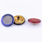 Custom 15mm matte black metal mesh snap button colorful fancy buttons