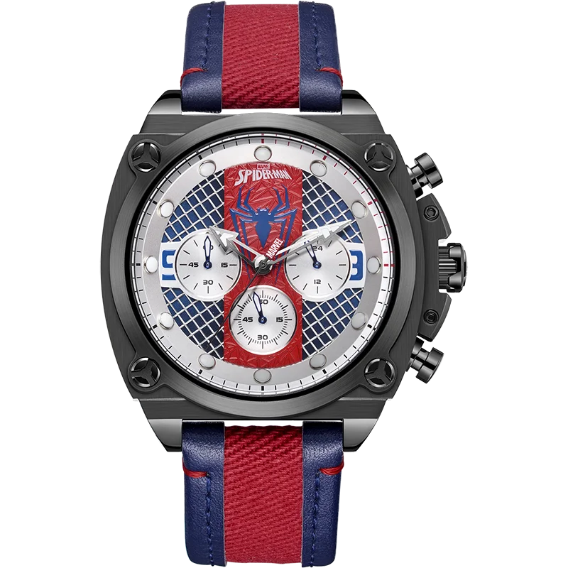 Canvas Leather Band Three Eyes Chrono Movement Wrist Watch for Avengers Men's Fans
Canvas Leather Band Three Eyes Chrono Movement Wrist Watch for Avengers Men's Fans