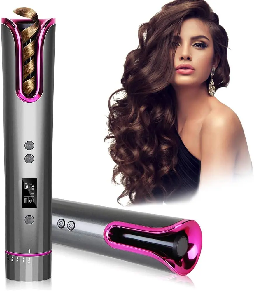LCD display and time automatic hair curling iron auto hair curler portable rotating USB rechargeable hair curling wand
LCD display and time automatic hair curling iron auto hair curler portable rotating USB rechargeable hair curling wand