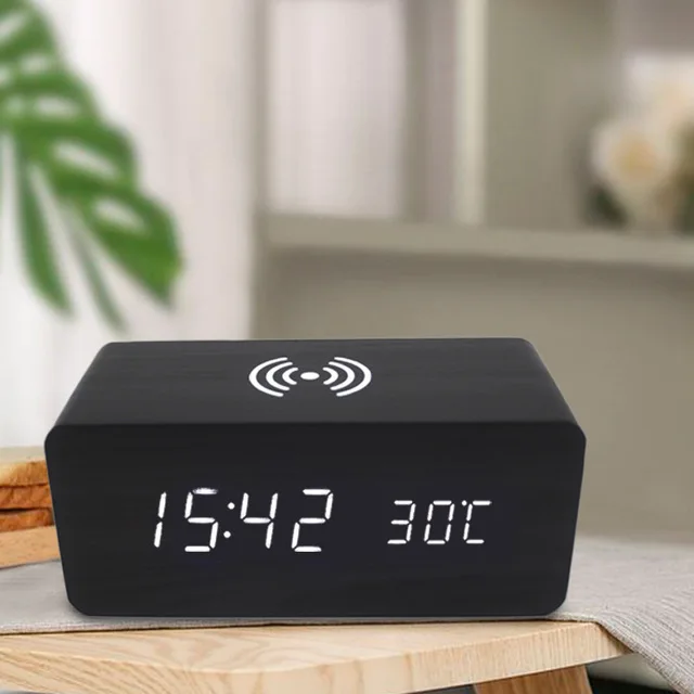 Fast Wireless Charger Wooden Speaker LED Alarm Clock With Sound Control,Temperature Display Digital Clock, Black, brown, cream, white
Fast Wireless Charger Wooden Speaker LED Alarm Clock With Sound Control,Temperature Display Digital Clock, Black, brown, cream, white