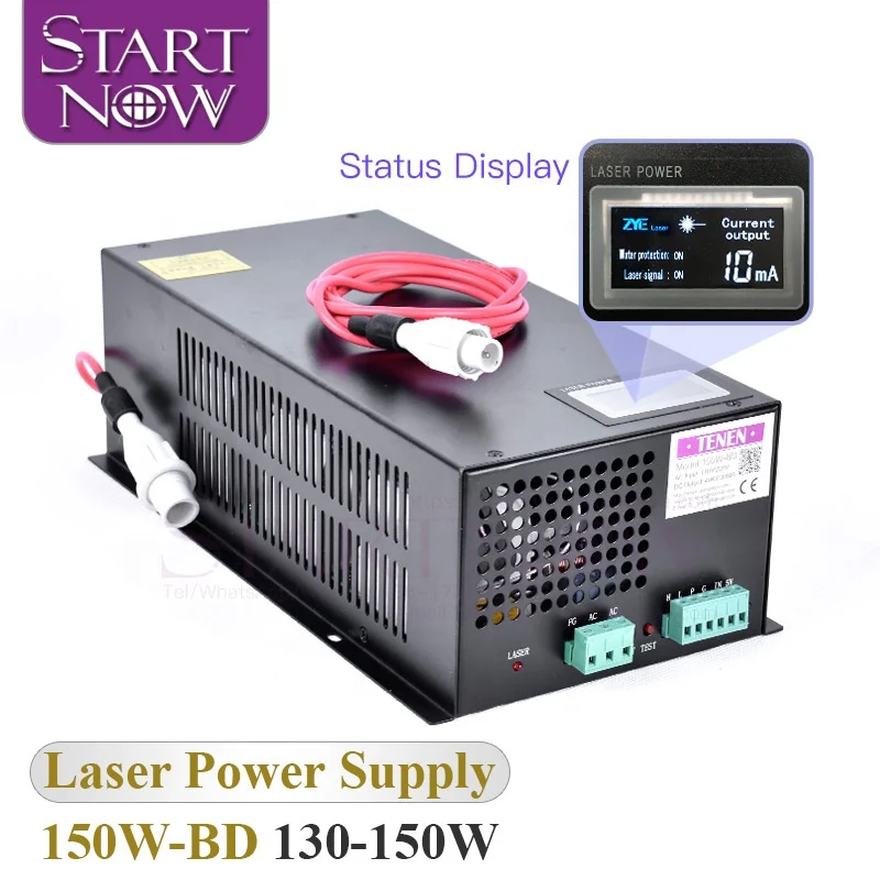 Startnow 150W-BD Laser Power Supply 150W With Display Screen For 130W CO2 Laser Tube
Startnow 150W-BD Laser Power Supply 150W With Display Screen For 130W CO2 Laser Tube