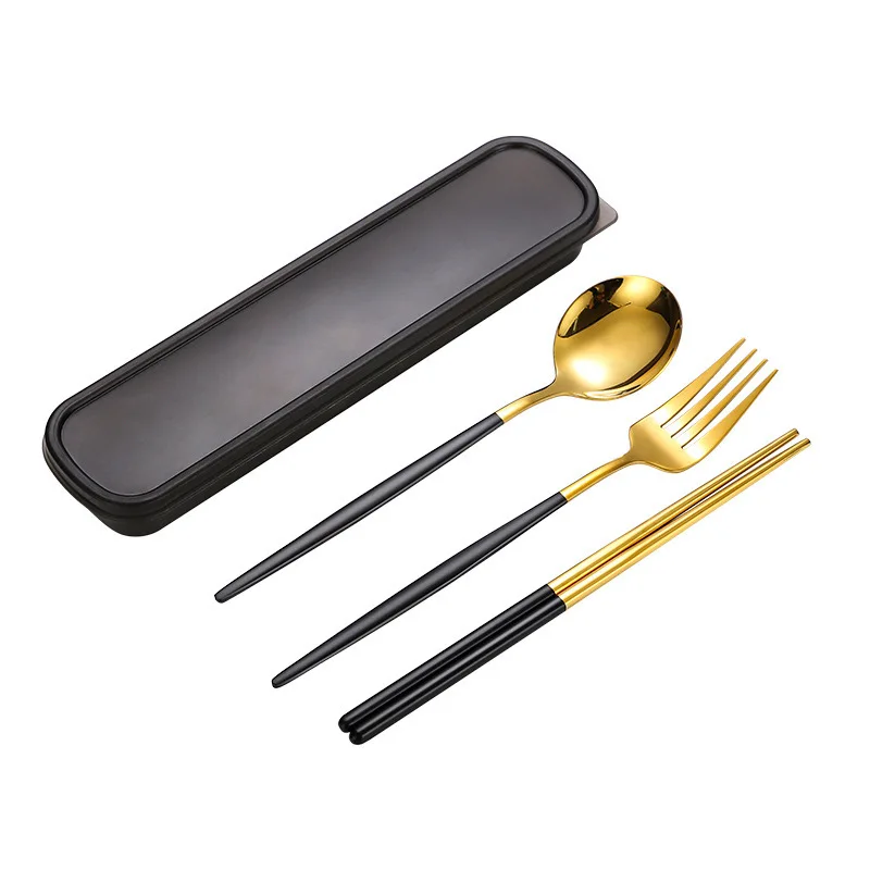 Ecofriendly Reusable Stainless Steel Portable Fork Spoon Chopsticks Travel Cutlery Set with Case
Ecofriendly Reusable Stainless Steel Portable Fork Spoon Chopsticks Travel Cutlery Set with Case