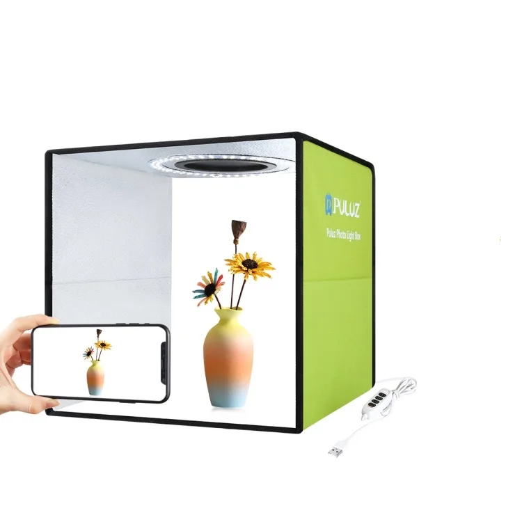 Wholesale Price 30cm PULUZ Folding Portable Ring Light Photo Lighting Studio Shooting Tent Box Kit with 6 Colors Backdrops
Wholesale Price 30cm PULUZ Folding Portable Ring Light Photo Lighting Studio Shooting Tent Box Kit with 6 Colors Backdrops