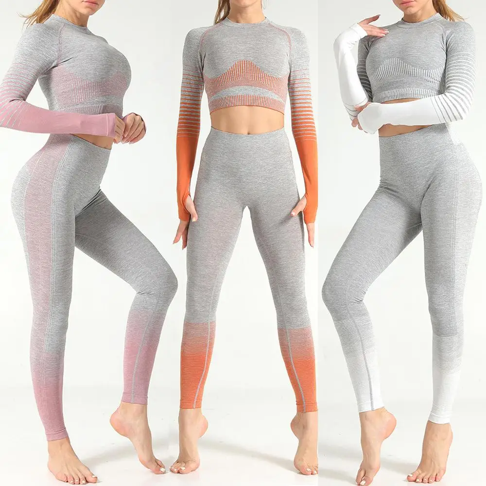 New long sleeve seamless yoga set women gym clothes high waisted winter sport outfit gym wear tight yoga suit 
New long sleeve seamless yoga set women gym clothes high waisted winter sport outfit gym wear tight yoga suit
