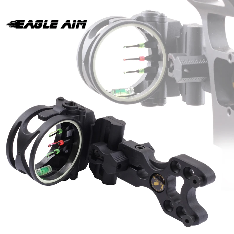 Bow Sight For Both Left and Right Hand Shooters Archery 3 pins 0.029 '' Fiber Light, Black
Bow Sight For Both Left and Right Hand Shooters Archery 3 pins 0.029 '' Fiber Light, Black
