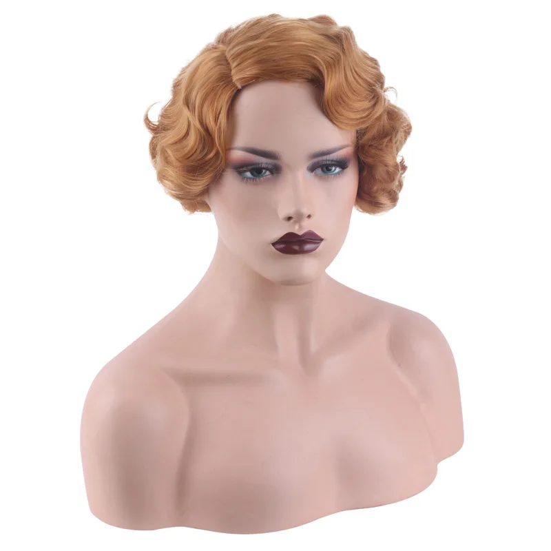 Mechanism Water Ripple Headgear Real Human Hair Short Hair Antique Style European and American Fashion Wig, Pic showed
Mechanism Water Ripple Headgear Real Human Hair Short Hair Antique Style European and American Fashion Wig, Pic showed