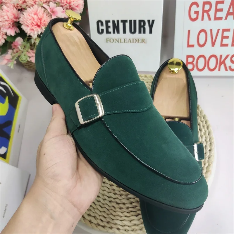 Green Color Buckle Closure Latest Design Fashion Comfortable Formal Dress Shoes Casual Men Slip On Monk Shoes
Green Color Buckle Closure Latest Design Fashion Comfortable Formal Dress Shoes Casual Men Slip On Monk Shoes