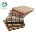 Mdf Carved Decorative Wall Wood Fiber Acoustical Soundproof Board Hole Groove Wooden Acoustic Panel