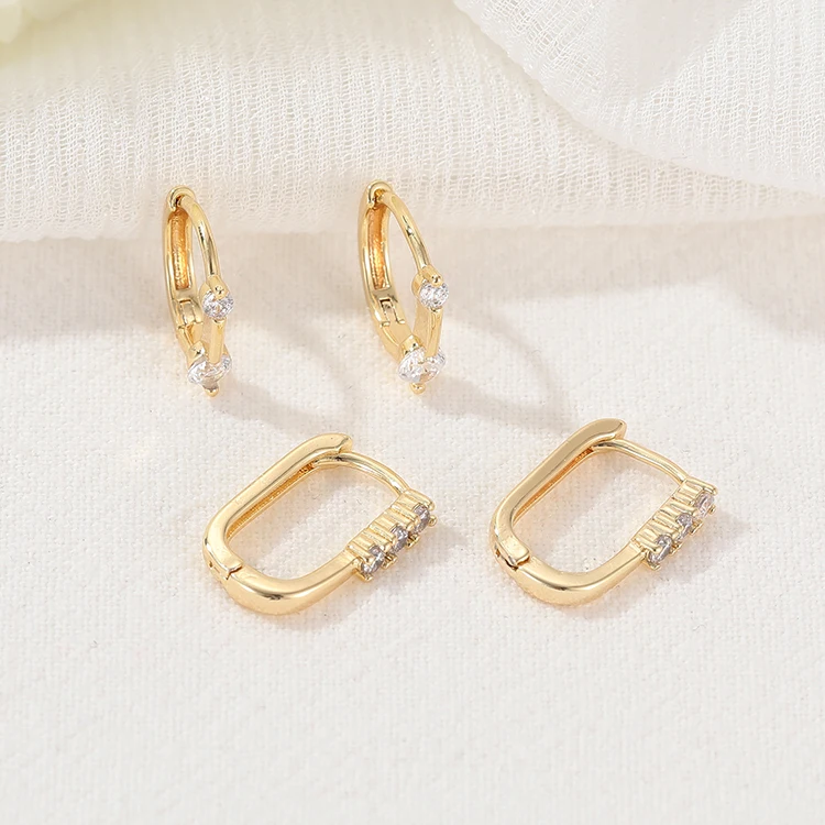 Fashion Jewelry 2021 14K Gold Plated Geometric Rectangle Shape Zircon Hoop Earrings
Fashion Jewelry 2021 14K Gold Plated Geometric Rectangle Shape Zircon Hoop Earrings