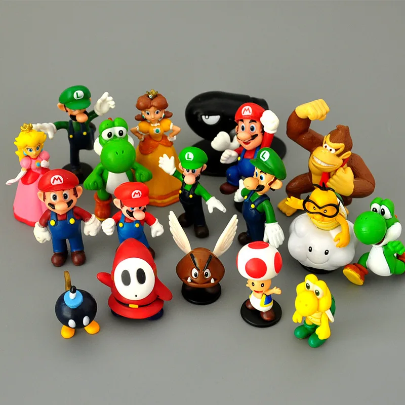 Free Shipping 18pcs/lot Super Mario Bros PVC Action Figures Toys Yoshi Peach Model Cartoon Dolls, Colorful 
Free Shipping 18pcs/lot Super Mario Bros PVC Action Figures Toys Yoshi Peach Model Cartoon Dolls, Colorful