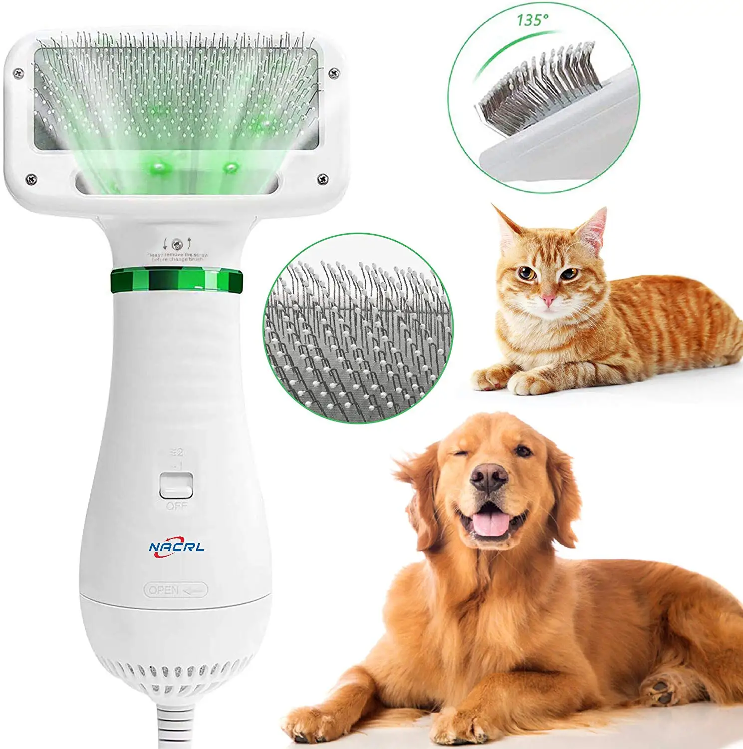 New Arrival Pets Brush Pet Grooming Tool 2 In 1 Dryer Brush Dog Hair Deshedding Tool Pet Grooming Brush, Muticolor 
New Arrival Pets Brush Pet Grooming Tool 2 In 1 Dryer Brush Dog Hair Deshedding Tool Pet Grooming Brush, Muticolor