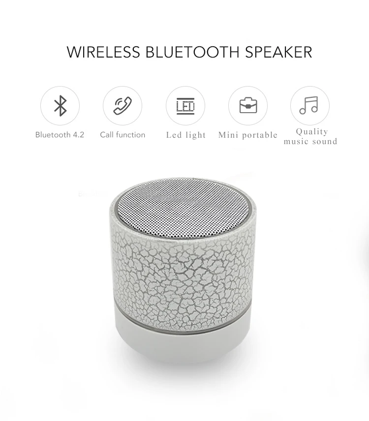 Hot Sale Portable Mini Dj Abs Wireless Card Bluetooth Speaker With round Hands Free Calls Support - ANKUX.COM