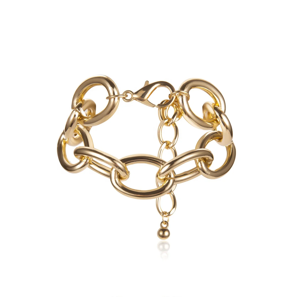 Fashion Personalized Big Gold Cuban Link Chunky Bracelets Punk Hand Chain Jewelry Female Geometric Bracelets Personality Jewelry, Picture
Fashion Personalized Big Gold Cuban Link Chunky Bracelets Punk Hand Chain Jewelry Female Geometric Bracelets Personality Jewelry, Picture
