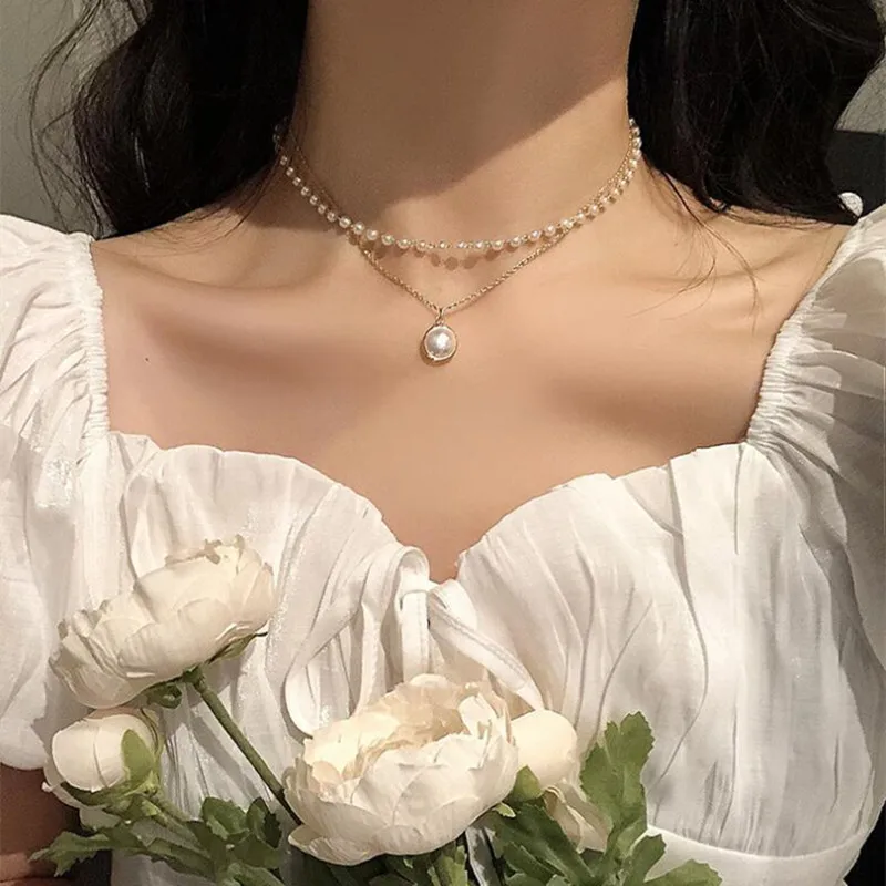 Summer 2022 New Fashion Kpop Pearl Choker Necklace Cute Double Layer Chain Pendant For Women Jewelry Girl Gift
Summer 2022 New Fashion Kpop Pearl Choker Necklace Cute Double Layer Chain Pendant For Women Jewelry Girl Gift