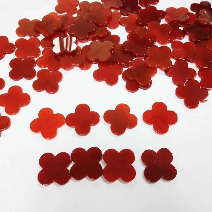 Natural Gemstone Four Leaf Clover stone Red Agate Clover Stone For Pendant Making
Natural Gemstone Four Leaf Clover stone Red Agate Clover Stone For Pendant Making