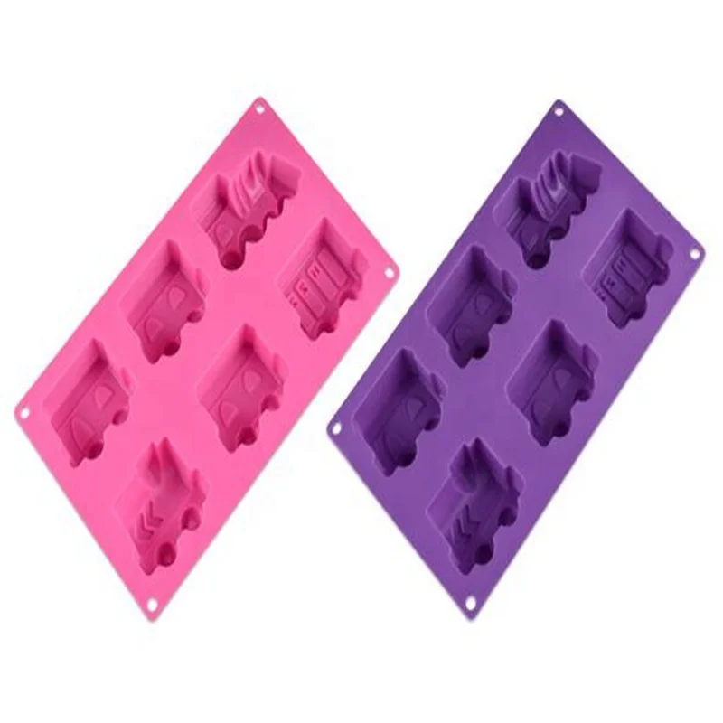 Silicone Creative 6-Cavities Train Cake Mold Microwave Oven Safety Baking Tool, Random
Silicone Creative 6-Cavities Train Cake Mold Microwave Oven Safety Baking Tool, Random