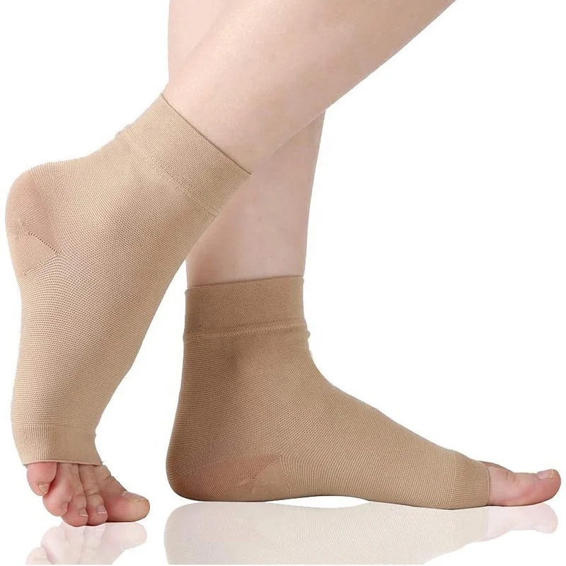 Beige Color Ankle Compression Sleeve Open Toe Compression Socks For Swelling Plantar Fasciitis Sprain
Beige Color Ankle Compression Sleeve Open Toe Compression Socks For Swelling Plantar Fasciitis Sprain