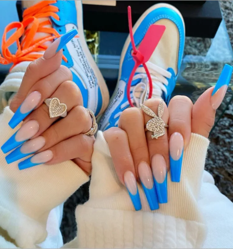 Super Long French blue Ballerina press on coffin nails trendy press on nails false nails press
Super Long French blue Ballerina press on coffin nails trendy press on nails false nails press