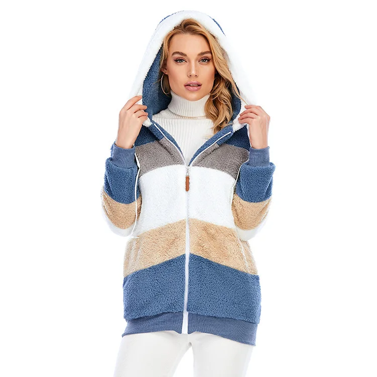 Stitching Plush Multicolor Striped Loose Warm Thermal Womens Winter Jackets Causal Thick Coat Jacket, Photo show
Stitching Plush Multicolor Striped Loose Warm Thermal Womens Winter Jackets Causal Thick Coat Jacket, Photo show