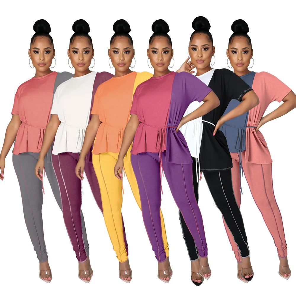 RUIYI 2021 Casual 2 piece pants set women Stitching solid color women's clothing Spring and summer plus size 2 piece sets
RUIYI 2021 Casual 2 piece pants set women Stitching solid color women's clothing Spring and summer plus size 2 piece sets