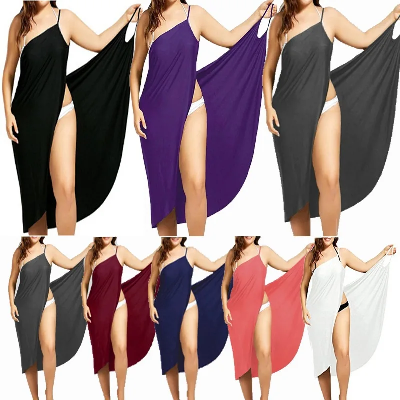Hot Sale 7 Colors Stitching Swimwear Solid Color Sexy Outdoor Beach Dress Suspender Dress, Black
Hot Sale 7 Colors Stitching Swimwear Solid Color Sexy Outdoor Beach Dress Suspender Dress, Black
