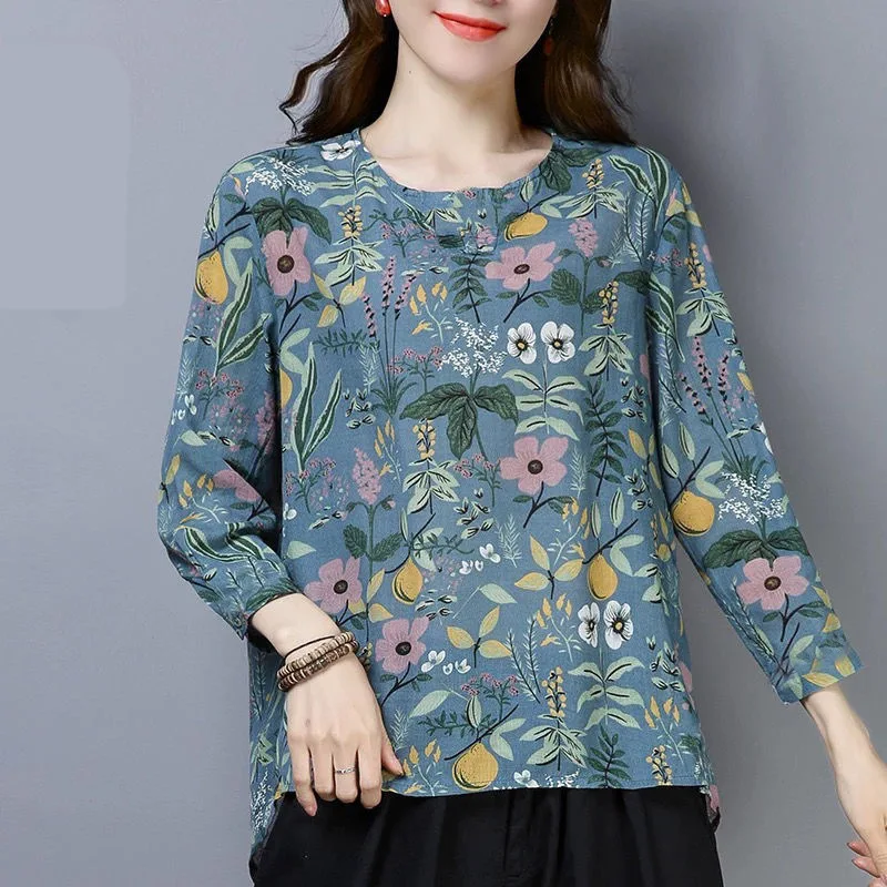 2021 New Fashion Women Lady O-neck Three Quarter Sleeves Summer Spring Mom Loose Floral Printed Casual Base Shirt Tops T-Shirt 
2021 New Fashion Women Lady O-neck Three Quarter Sleeves Summer Spring Mom Loose Floral Printed Casual Base Shirt Tops T-Shirt