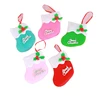 8*10cm Cute Mini Christmas Stocking 4" Decorative Santa 3D Stockings Goodies Bags Stuff Silverware/Utensils Holders