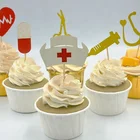 12sets Nursing Cupcake Toppers Nurse Graduation Cupcake Picks Cake Decorations for Medical Rn Themed Party Supplies