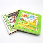 Custom OEM design 4 coloring story books and pens for children with music book printing