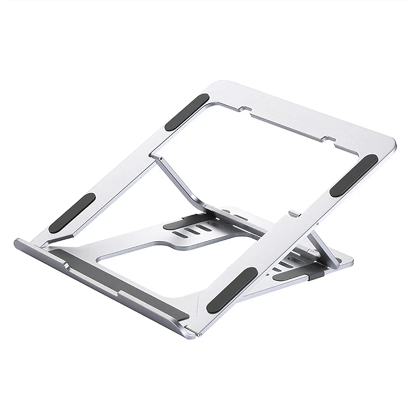 Laptop Stand Aluminium Alloy Adjustable Folding Portable Notebook Holder for Notebook MacBook Computer Desk Cooling Holder, Silver
Laptop Stand Aluminium Alloy Adjustable Folding Portable Notebook Holder for Notebook MacBook Computer Desk Cooling Holder, Silver