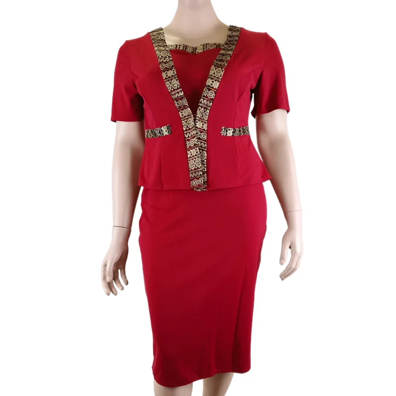 new arrival Ready to ship African Bodycon Plus Size two pieces set coat dress fat women office Lady Casual Dresses, Customized color
new arrival Ready to ship African Bodycon Plus Size two pieces set coat dress fat women office Lady Casual Dresses, Customized color