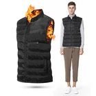 Best new design black washable Battery USB down custom men heated vest