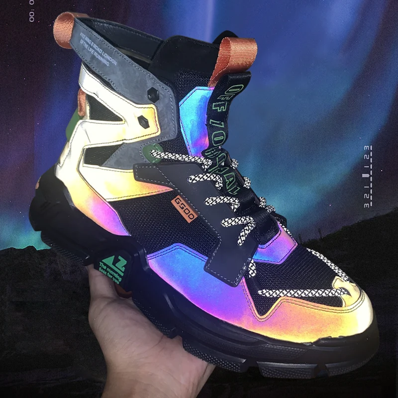 Leather reflective shoes Fried 2021Men`s Casual sneakers men street shoes Trendy sneakers chaussures homme men`s high-top shoes
Leather reflective shoes Fried 2021Men`s Casual sneakers men street shoes Trendy sneakers chaussures homme men`s high-top shoes