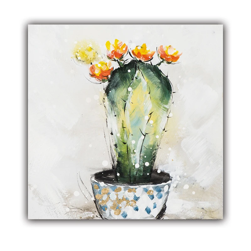 Skilled Artist Handmade High Quality Colorful Cactus Oil Painting on Canvas Green Plants Cactus Oil Painting for Living Room
Skilled Artist Handmade High Quality Colorful Cactus Oil Painting on Canvas Green Plants Cactus Oil Painting for Living Room