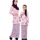 2019 Fashionable Fall Clothes Striped Islamic Dress For Mother Kids Dress