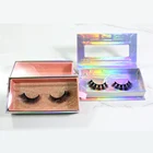 25mm 3d real mink lashes private label wholesale custom empty glitter eyelash packaging box