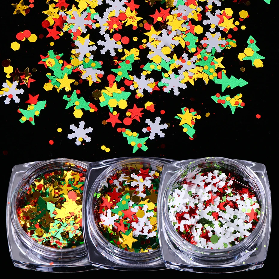 1 Box Colorful Xmas Snowflakes Flakes 3D Nail Art Green Red White Paillette Manicure Decorations Nail Sequins
1 Box Colorful Xmas Snowflakes Flakes 3D Nail Art Green Red White Paillette Manicure Decorations Nail Sequins