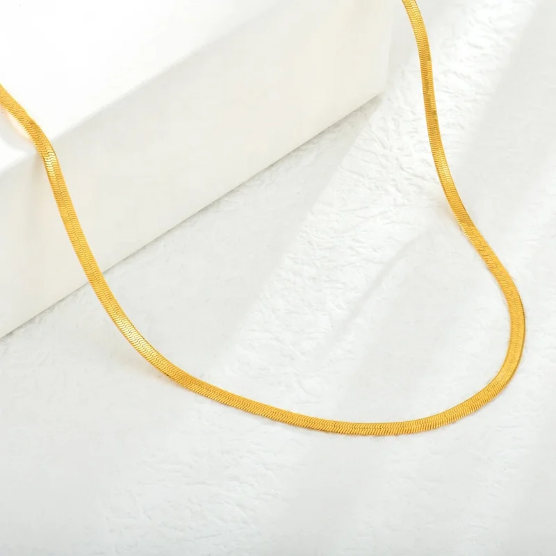 925 snake chain necklace Gold Link 18k Gold Plated snake chain necklace stainless steel white snake necklace
925 snake chain necklace Gold Link 18k Gold Plated snake chain necklace stainless steel white snake necklace