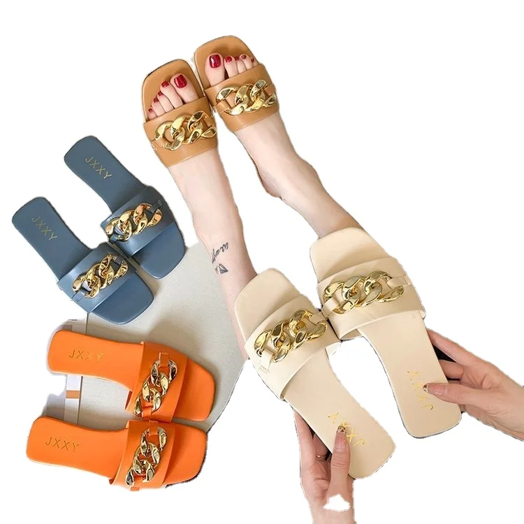 5 color 35-42 Women's Flat sandals chain slippers M555, Black,orange,blue,beige,brown
5 color 35-42 Women's Flat sandals chain slippers M555, Black,orange,blue,beige,brown