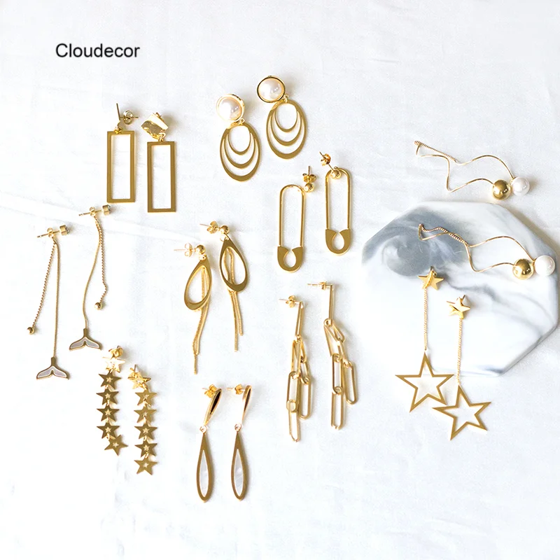 Geometric Fashion Korean Drop Earrings Gold Plated Stainless Steel 18k Gold Jewelry Star Sign Earrings Pearl Drop Earrings
Geometric Fashion Korean Drop Earrings Gold Plated Stainless Steel 18k Gold Jewelry Star Sign Earrings Pearl Drop Earrings