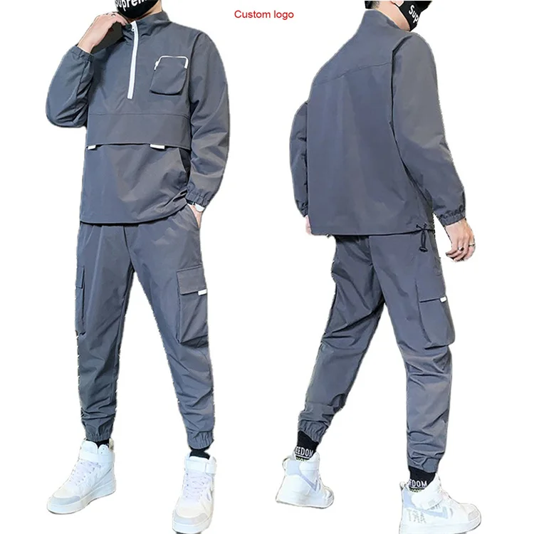 Casual Fashion Custom Logo Two Piece Cotton Gym Sweatsuit Jogging Mens Tracksuit, Black
Casual Fashion Custom Logo Two Piece Cotton Gym Sweatsuit Jogging Mens Tracksuit, Black