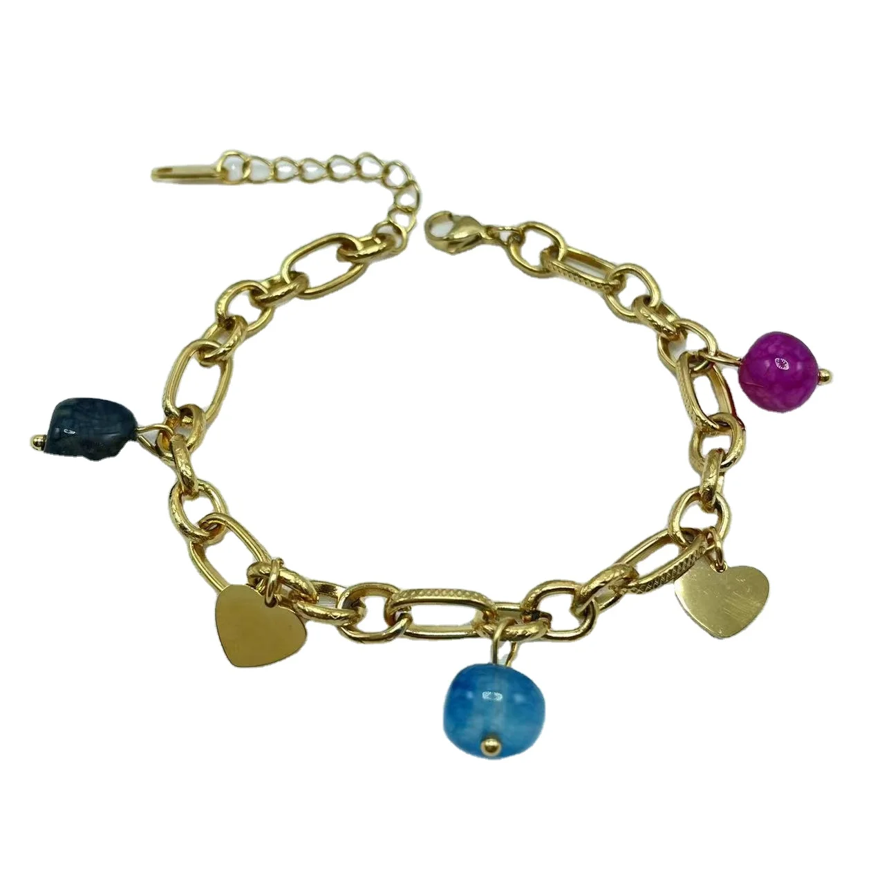 European and American temperament Bracelet titanium steel geometric pendant natural stone bracelet
European and American temperament Bracelet titanium steel geometric pendant natural stone bracelet