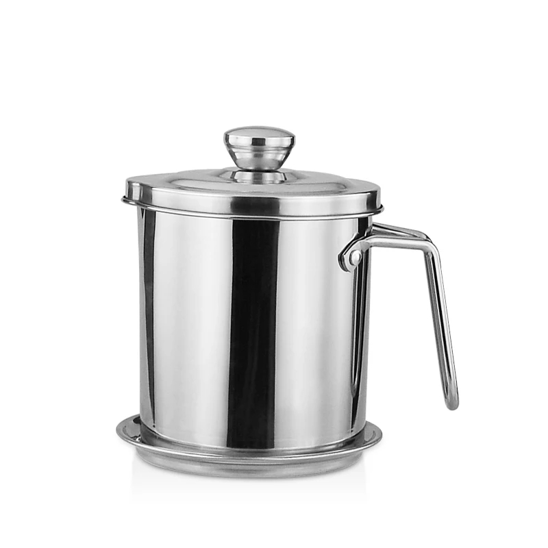 NOBO Kitchen Cooking Oil Grease Storage Keeper Can Stainless Steel Bacon Grease Container with Strainer
NOBO Kitchen Cooking Oil Grease Storage Keeper Can Stainless Steel Bacon Grease Container with Strainer