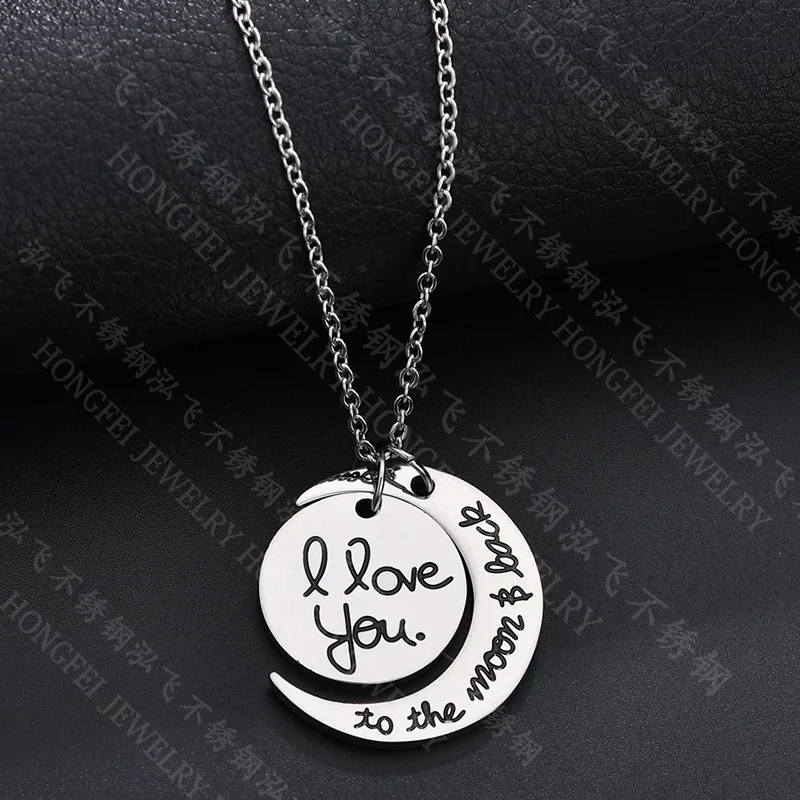 Charm Necklaces I Love You To The Moon And Back Necklace Stainless Steel Women Jewelry
Charm Necklaces I Love You To The Moon And Back Necklace Stainless Steel Women Jewelry