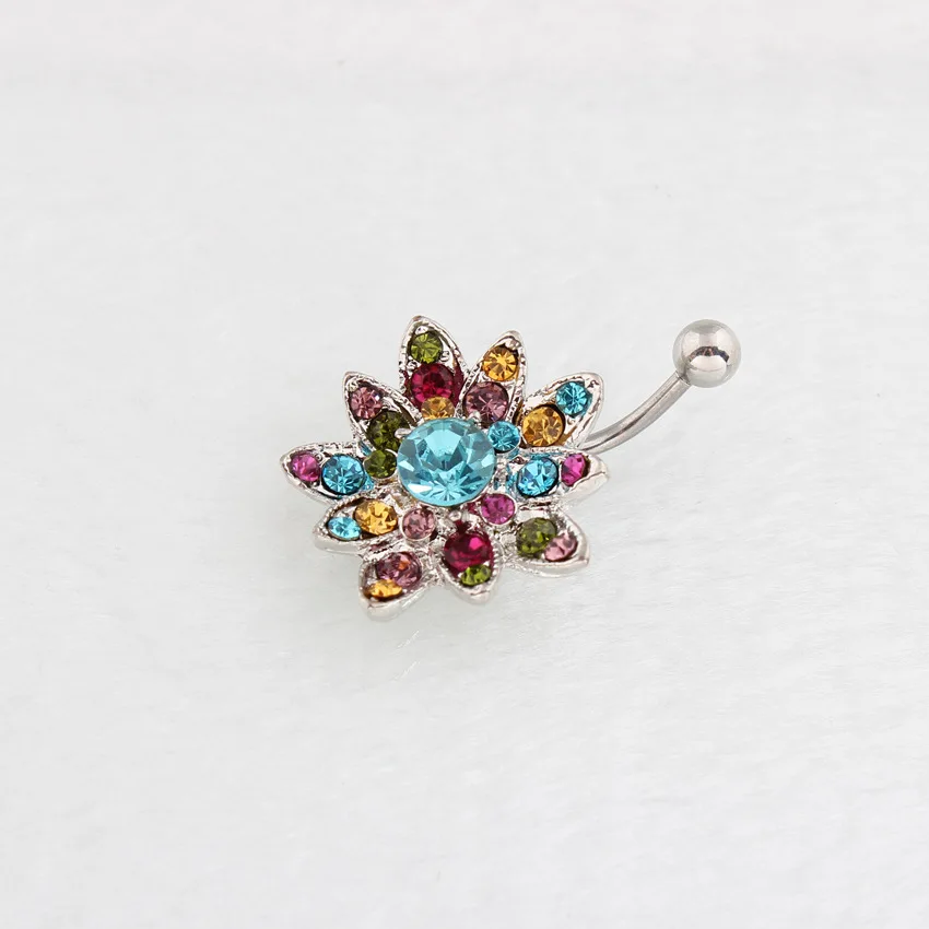 Surgical Steel Crystal Zircon Nickel Free Sun Flower Jewelry Body Jewelry Sexy Belly Button Navel Piercing Ring
Surgical Steel Crystal Zircon Nickel Free Sun Flower Jewelry Body Jewelry Sexy Belly Button Navel Piercing Ring
