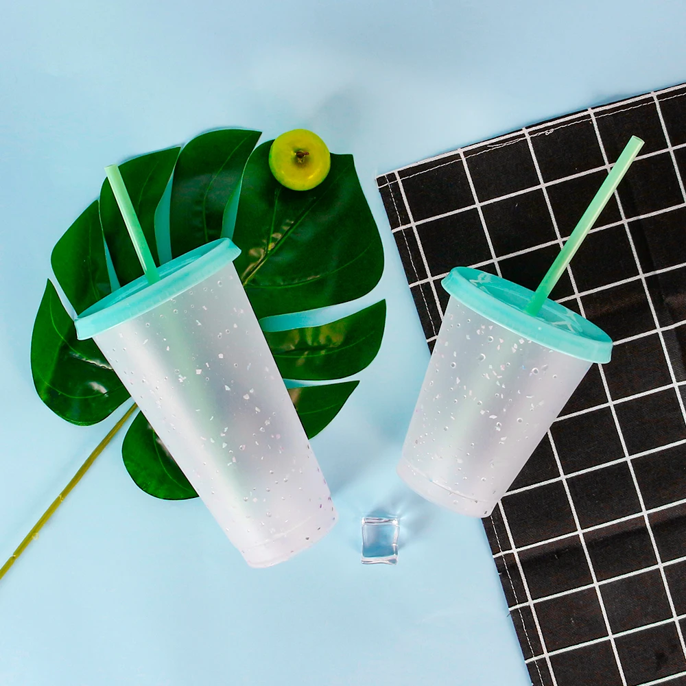 PP Confetti Color Change Ice Water Tumbler Plastic Cold Drink Cups With Set, Customized
PP Confetti Color Change Ice Water Tumbler Plastic Cold Drink Cups With Set, Customized