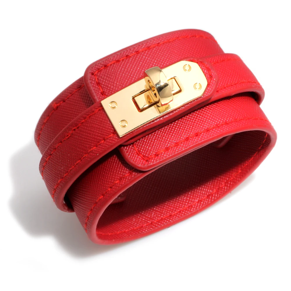 Personalized Charm Colorful Luxury Genuine Leather Bracelet Women Jewelry Wide Bracelets, As photo
Personalized Charm Colorful Luxury Genuine Leather Bracelet Women Jewelry Wide Bracelets, As photo