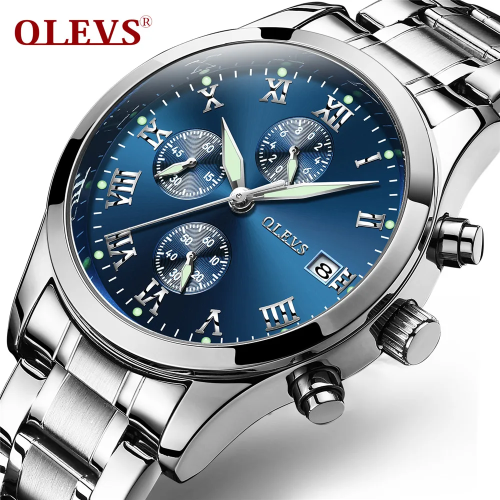 OLEVS 5569 Business Men Luminous Hands Clock Male Chronograph Watch Date Steel Bracelet Watchband Man's Waterproof Wristwatch
OLEVS 5569 Business Men Luminous Hands Clock Male Chronograph Watch Date Steel Bracelet Watchband Man's Waterproof Wristwatch